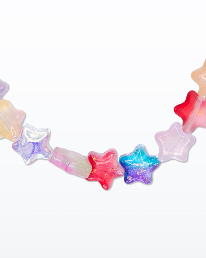 Rainbow Drops – Bracciale con stelle colorate e ottone